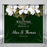 Aperturee - Magnolia Green Elegant Custom Wedding Backdrop